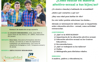 Taller afectivo-sexual, jornada informativa para padres y madres