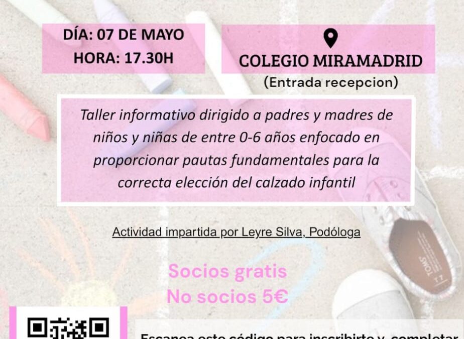 Durante el curso 2024/25 celebramos el Taller de Calzado Respetuoso, una actividad dirigida a familias con niños y niñas de entre 0 y 6 años. El encuentro fue impartido por la podóloga Leyre Silva, quien ofreció pautas esenciales para elegir un calzado adecuado durante las primeras etapas del desarrollo infantil. A lo largo del taller, se profundizó en la importancia de respetar la fisiología del pie en crecimiento. Leyre explicó cómo un calzado flexible, ligero y adaptado a la forma natural del pie contribuye a un desarrollo saludable, ayuda a prevenir alteraciones posturales y favorece la autonomía en el movimiento. Las familias tuvieron la oportunidad de resolver dudas, comparar distintos modelos y comprender qué características deben priorizarse según la etapa evolutiva. La sesión tuvo lugar en mayo de 2025 y contó con una excelente participación. El ambiente fue cercano y participativo, con madres y padres compartiendo experiencias y reflexiones sobre el desarrollo motor de sus hijos. Como cierre de la actividad, se realizó un sorteo de un par de zapatos respetuosos, que añadió un toque especial y divertido al encuentro.